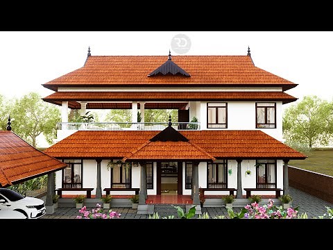 MODERN & TRADITIONAL 4BHK | Nalukettu | Kerala Home Tour | D5Render | Riddha Designs | Nadumuttam