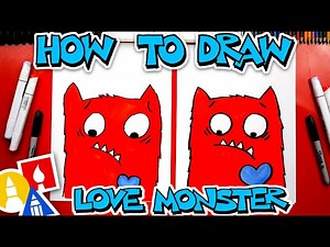 How To Draw Love Monster - Videos For Kids