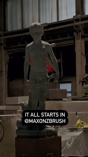 My first life-size marble sculpture still in progress. 57” tall. Started in @maxonzbrush. CNC milled by @monumental_labs using @robotor_official . Ready for about a week or so of polishing to remove the left over lines and then get shipped to Austin for me to spend the rest of my life finishing. . No client. No collector I got to worry about. This is for me and me alone. Part of a series I’m calling… An indescribable, impossible beauty. . This would not have been possible without @qvarantine.eve