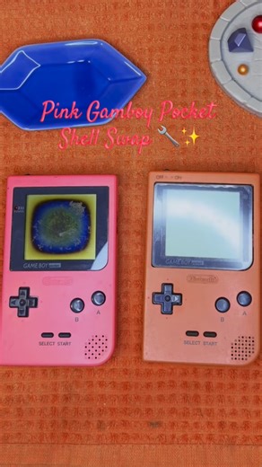 Kaleigh Hedgecock on Instagram: "Pink Gameboy Pocket Shell Swap 🔧✨🌸 #retrogames #fyp #nintendo #gameboy #refurb"