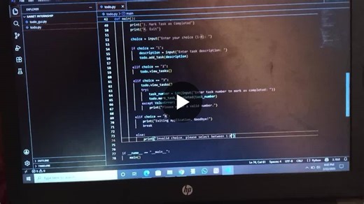 #python #pythondeveloper #internship #projectbasedlearning #coding #saiketsystems | Mounashree N