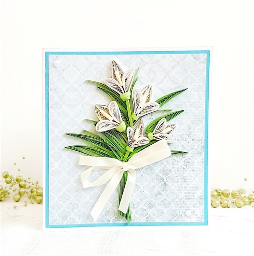 3D Quilling Calla Lily Card, Flowers Stationary Stationary, Personalized 1st Anniversary Fiance Gift - Etsy