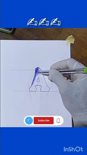 How to Draw Letter A - Stylish Handwriting 🎨 #art #drawing