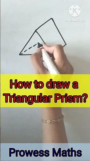 How to draw a Triangular Prism | 3D shapes| #prism #shortsfeed #shorts #shortsvideo