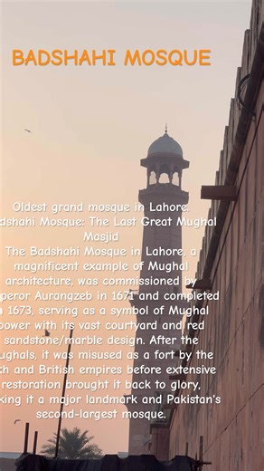 Badshahi mosque Lahore. The oldest mosque in Lahore. Old art and history of subcontinent. #pakistan