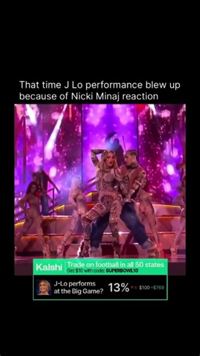 @shaggys_problems on Instagram: "💃 Jennifer Lopez dancing to “Anaconda” during a live performance instantly became a viral pop-culture moment when the camera cut to Nicki Minaj’s reaction in the audience, capturing a sharp contrast between J.Lo confidently owning the stage and Nicki watching in visible silence. That split second was enough to spark widespread debate online, with fans dissecting body language, intent, and unspoken history, turning a routine performance into a larger conversation