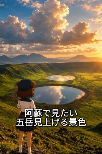 【熊本観光】阿蘇五岳の絶景を歩く🐻 アイクマと行く！#熊本観光 #アイクマ #ショート動画 #熊本旅行 #九州観光 #熊本 #AIKUMA