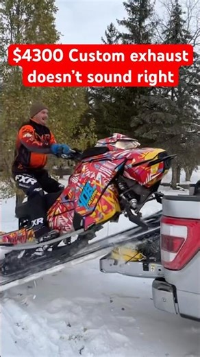 $4300 exhaust vs stock snowmobile #snowmobile #racing #comparison