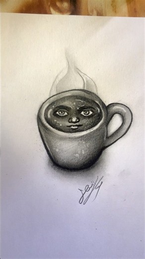 Coffee Face #art #drawing #viral #drawing