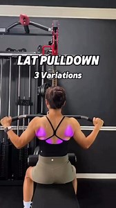 Lat Pulldown Variations for Targeted Muscle Activation! 1 Overhand Grip (2x Wider): Engages the teres major and outer lats for that V- taper look. 2 Overhand Grip (Slightly Wider): Hits the mid-back and upper lats, focusing on back thickness. 3 Reverse Grip (Shoulder Width): Targets lower lats and biceps for a fuller range of motion. #back #backworkout #upperbody #workouttips #gymtipsforbeginners #gymtips #gymrat #gymgirl #fyp #gymmotivation | Girl Gym