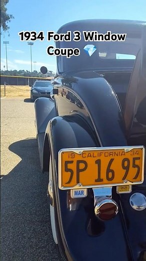 Rare 1934 Ford 3 window Coupe 👀 #oldschool #cars #classic #shorts #subscribe