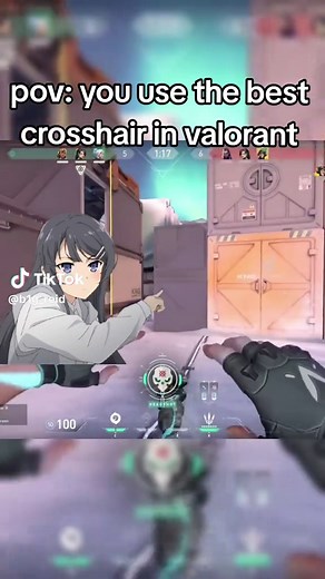 you use the best crosshair in valorant #bunnygirlsenpai #crosshair #anime #valorant #valorantgaming