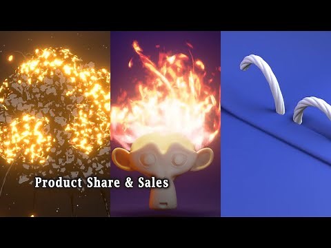 Free Product Share and Sales - Blender Geometry Nodes 4.5+