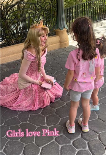 The girly girls mesmerized by Princess Aurora in her pink dress #pink #princessaurora #sleepingbeauty #pretty #princess