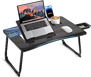 Lap Desk - Asunder Laptop Lap Desk Foldable, Lap Desk for Laptop with Storage Drawer