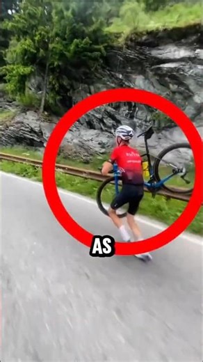 Why Is This Rider Carrying His Bike Uphill — Is It Actually Allowed? ⛰️🚲