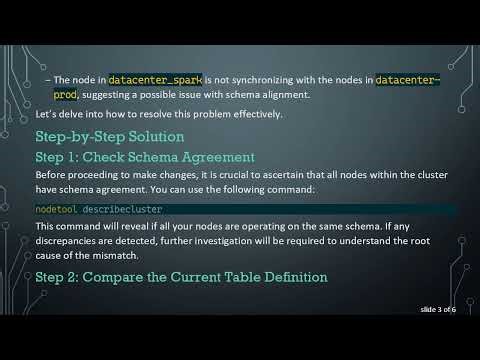 Resolving the One DC Stopped Synchronizing Error in Cassandra