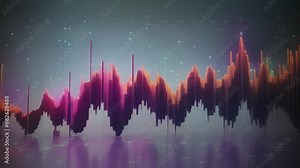 An abstract representation of a stock market graph, showing the ebb and flow of stock prices with a series of peaks and dips. .