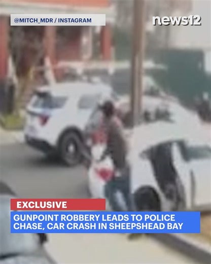 519K views · 3.8K reactions | EXCLUSIVE: A gunpoint robbery led to police car chase in Brooklyn and ended with a BMW on someone's front yard. https://bit.ly/3MpJKtf | News 12 Brooklyn | Facebook
