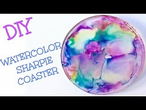 DIY Watercolor Sharpie Coasters Craft Klatch Another Coaster Friday