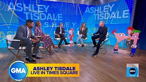 35K views · 1K reactions | GMA America chats with Ashley Tisdale as they discuss the return of Phineas And Ferb and her role as Candace Flynn Fletcher! | Disney Television Animation News | Facebook