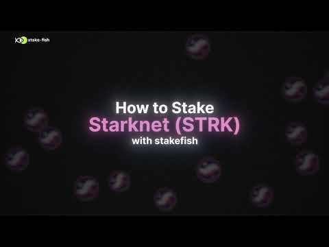 How to stake Starknet (STRK) with stakefish