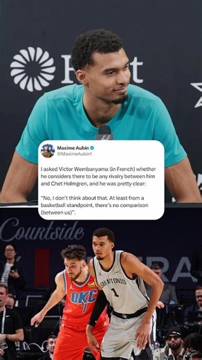 Wemby on if there’s a rivalry between him and Chet 👀