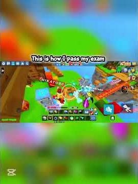 This is how I pass exam #bedwar #blockmango