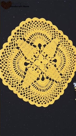 Crochet doily for beginners. #crochet #handicrafthome. #tablemats #beginnerscrochet #crochetcrosai