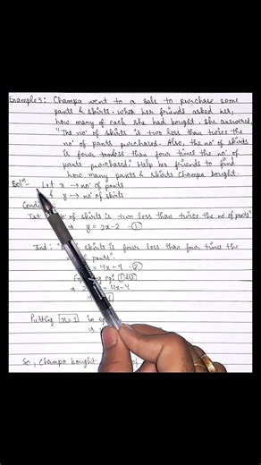 Solving Real-Life Linear Equation Problems