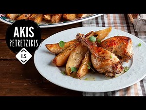 Greek lemon roast chicken and potatoes in Sign Language | Akis Petretzikis
