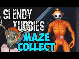 STAY AWAY FROM MY CUSTARDS! | SLENDYTUBBIES 3 - THE MAZE | COLLECT 25 ( SOLO ) | ORANGE TUBBY RAGE!!