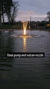 3K views · 39 reactions | Oase fountain pump with vulcan nozzle and led lighting @oase #fountain #pump #lighting #led #oase #lake #lakemanagement | Clearly Aquatics | Facebook