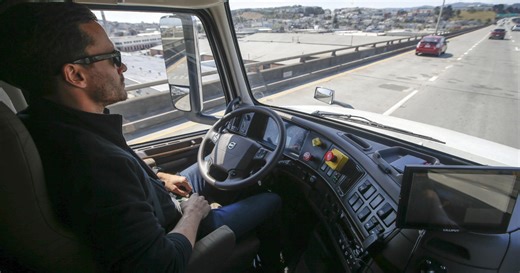 Truckers in San Francisco protest self-driving big rigs