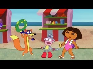 Dora and boots drawing at beach | Dora coloring book