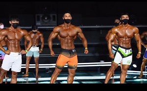 韩国Monsterzym职业赛男子健体前三名高清对比，金敏秀未能取得奥赛入场劵