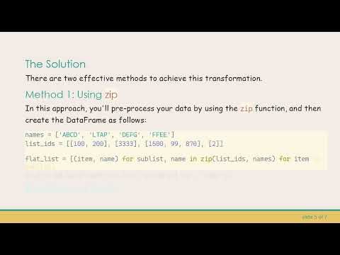 How to Easily Convert Two Lists into a DataFrame in Python with Pandas