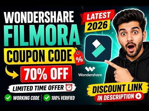 Filmora Coupon Code + Free Download 🎁 (Limited Offer) | Wondershare Deal 2026