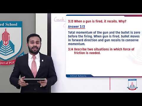 Class 9 - Physics - Chapter 3 - Lecture 9 - Exercise Questions - Allied Schools