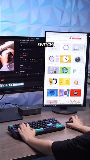 2 Laptops, 1 KVM Dock. Conquer Desk Clutter