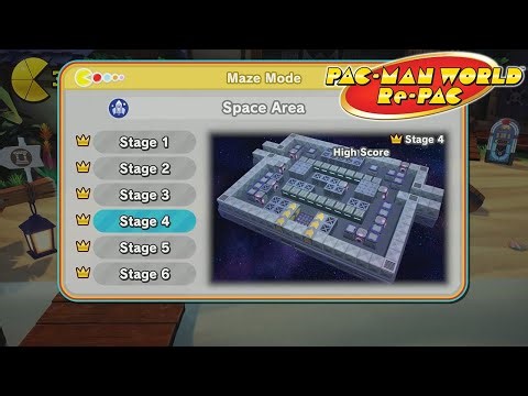 Space Area Maze All Stages 👑 No Misses Pac-Man World Re-Pac Gameplay