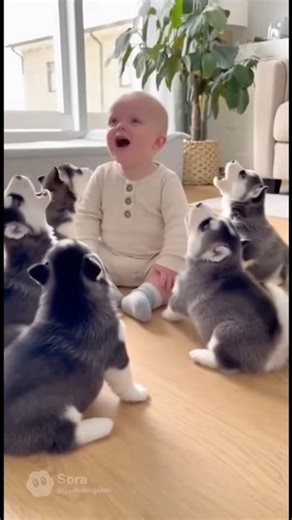 Adorable Howling Practice Time 🐶（みんなで遠吠えの練習！）