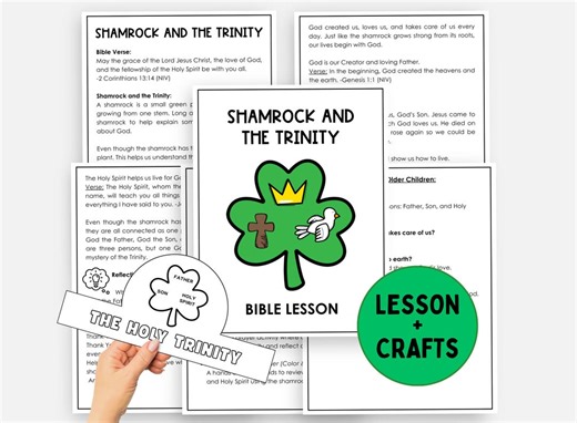 Shamrock Holy Trinity Bible Lesson, Christian St Patricks, Holy Spirit Activity, Sunday School Printable, Shamrock Craft, Kids Bible Study - Etsy