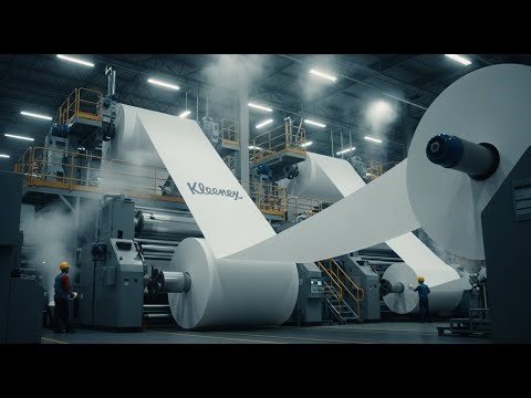 How Kleenex Tissues Are Made 🧻 Inside the Tissue Paper Factory (Full Process)