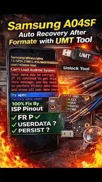 Umt/Unlock tool se format ke baad recovery me atak gaya | Problem Fix By ISP Pinout | Samsung A04s