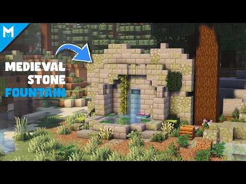 ⚒️ Minecraft: How to Build a Medieval Stone Fountain (5 Minute Build)