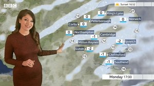 12K views · 77 reactions | There's an amber warning in place until midday on Monday for snow across Essex, Suffolk and Norfolk - with disruption to travel for those making essential journeys. A number of Covid vaccination centres in Essex and Suffolk have also closed due to the poor conditions. Suffolk closures: bbc.in/2Lv9qFD Essex closures: bbc.in/2YXN1Ul Elizabeth Rizzini has Monday's forecast - we've a cold few days ahead. 略 | BBC Norfolk | Facebook