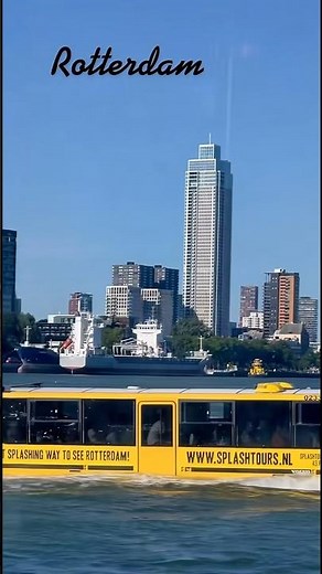 Rotterdam Netherlands 🇳🇱 with a bus over the water