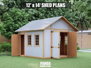 12x14 Garden Shed Plans - DIY Backyard Shed - Building Guide- Blueprint - Etsy Canada