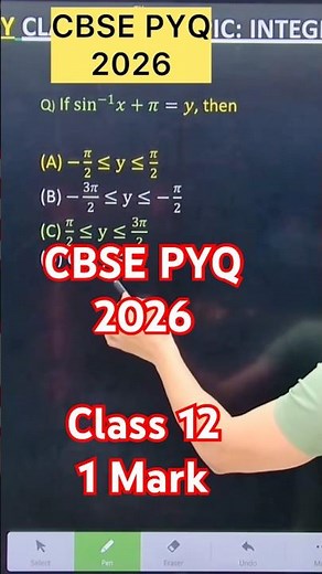 Q) If sin^(−1) 𝑥 + pie =3𝑦, thenCBSE Class 12 Maths PYQ 2026 | Continuity of Piecewise Function